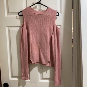 Lucky Brand Cold Shoulder pink sweater. S-new without tags.